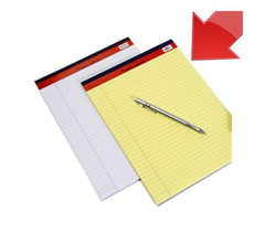 PD02075 Sinarline Legal Pad, Yellow, A5 Size, 50