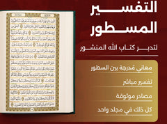 التفسير المسطور لتدبر كتاب الله المنشور مقاس كبير 20*28 سم - الوان الغلاف متعددة