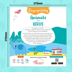 Fingerprint Coloring Book – Animals & Birds | Finger Painting Fun for Kids | Includes Colors | Spark Creativity & Imagination | Perfect Gift