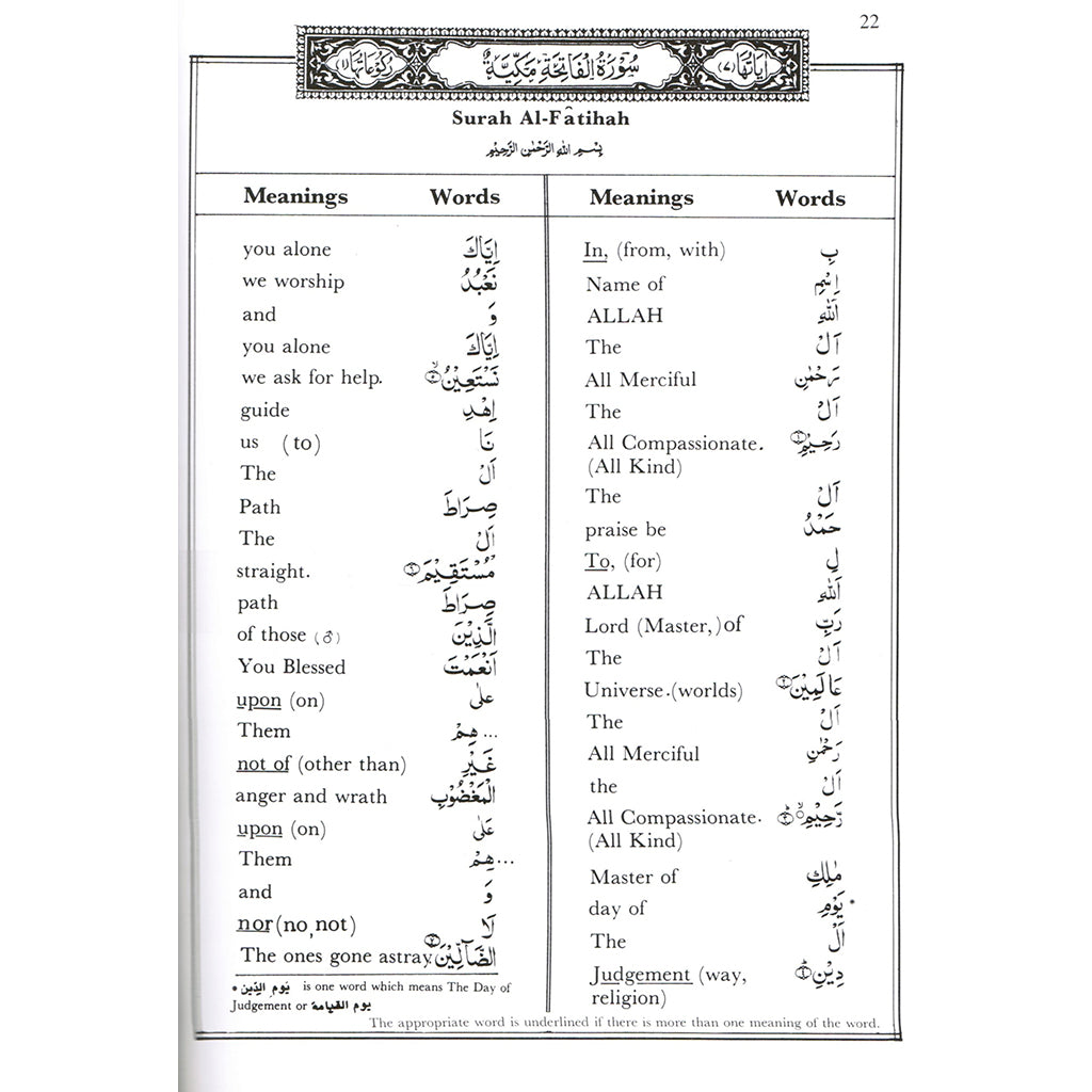 The Quran; Translation & Study -Juz 1