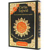 Tajweed Quran with translation of meanings and phonological translation in Spanish, measuring 17 x 24 cm