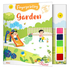 Fingerprint Coloring Book – Garden | Finger Painting Fun for Kids | Includes Colors | Spark Creativity & Imagination | Perfect Gift