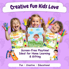 Fingerprint Coloring Book – Garden | Finger Painting Fun for Kids | Includes Colors | Spark Creativity & Imagination | Perfect Gift
