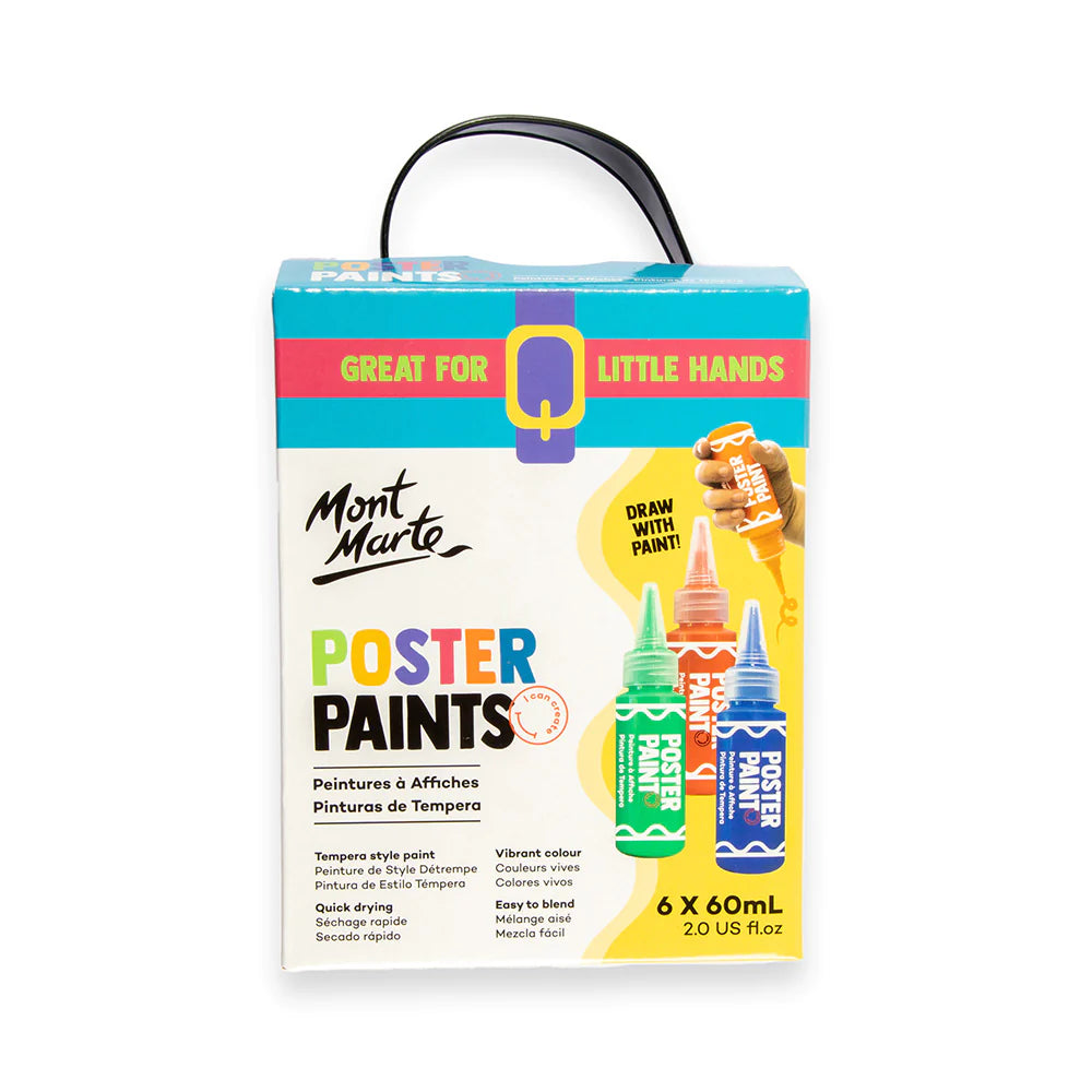 Mont Marte Kids Poster Paint Set 6pc x 60ml MPST6001