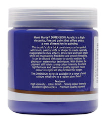 Mont Marte Dimension Acrylic Paint 250ml Pot - Ultramarine Blue PMDA2519