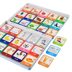 حروفي وكلماتي الأولى حقيبة تعليمية ممتعة مع قطع مغناطيسية