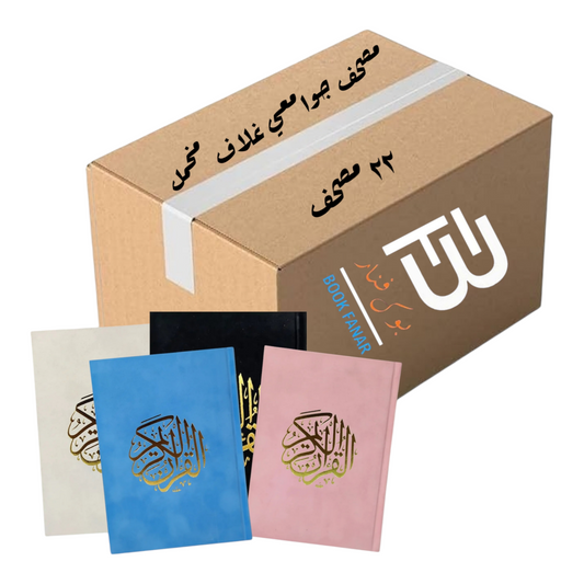 A carton of 22 large velvet-covered Quran copies, 25*35 cm