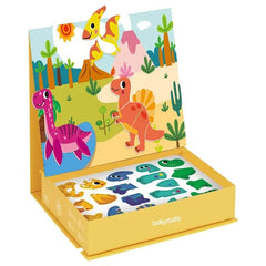 صندوق لعب مغناطيسي للسفر بتصميم ديناصور - 12 قطعة