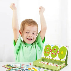 صندوق لعب مغناطيسي للسفر بموضوع الرياضيات - 86 قطعة