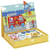 صندوق لعب مغناطيسي للسفر بموضوع النقل - 80 قطعة