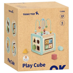 مكعب لعب خشبي للأنشطة - 6 قطع