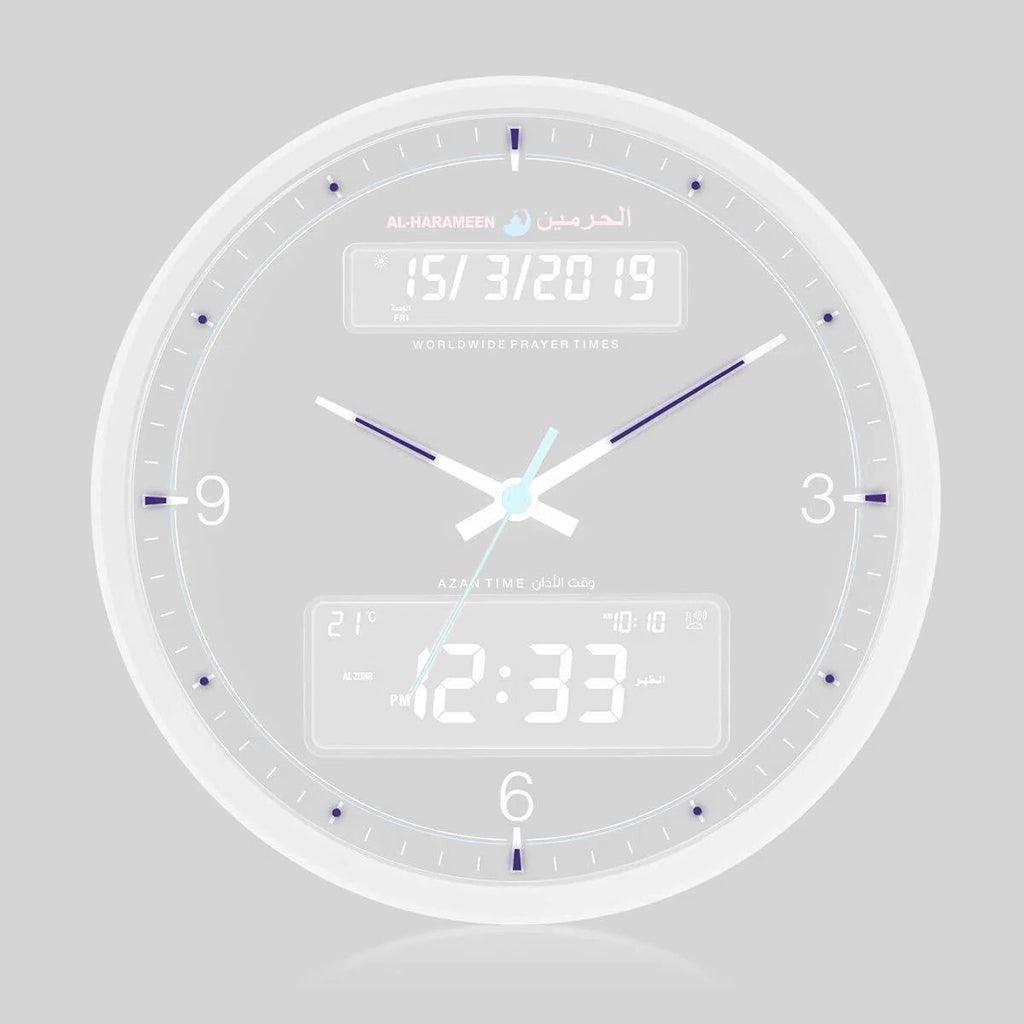 Al Harameen Azan Round Wall Clock HA-7003 | ساعات أذان الحرمين