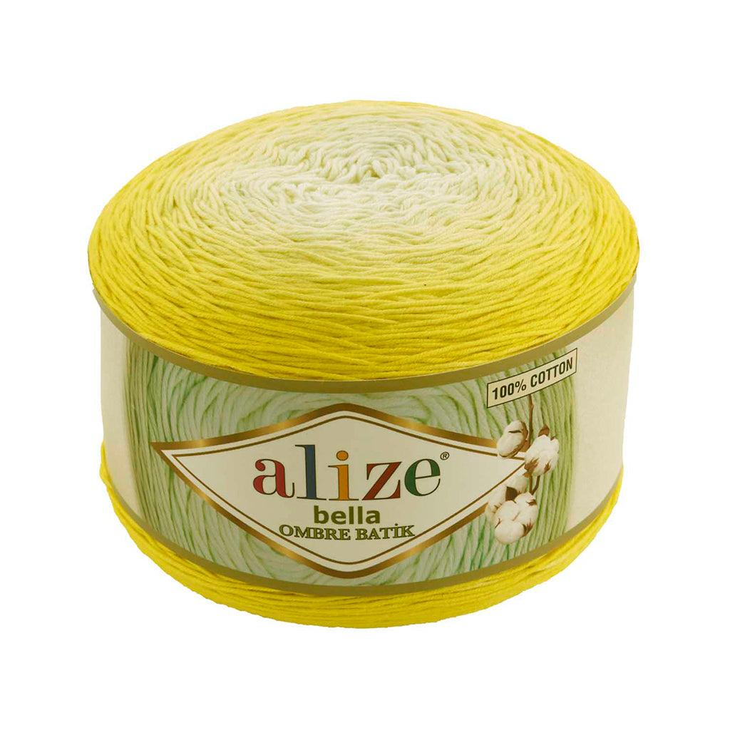 Alize Bella Ombre Bati̇K 100% Cotton Yarn 1 Big Skein 250 gr 900 mt 984 Yards