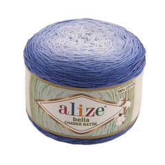 Alize Bella Ombre Bati̇K 100% Cotton Yarn 1 Big Skein 250 gr 900 mt 984 Yards