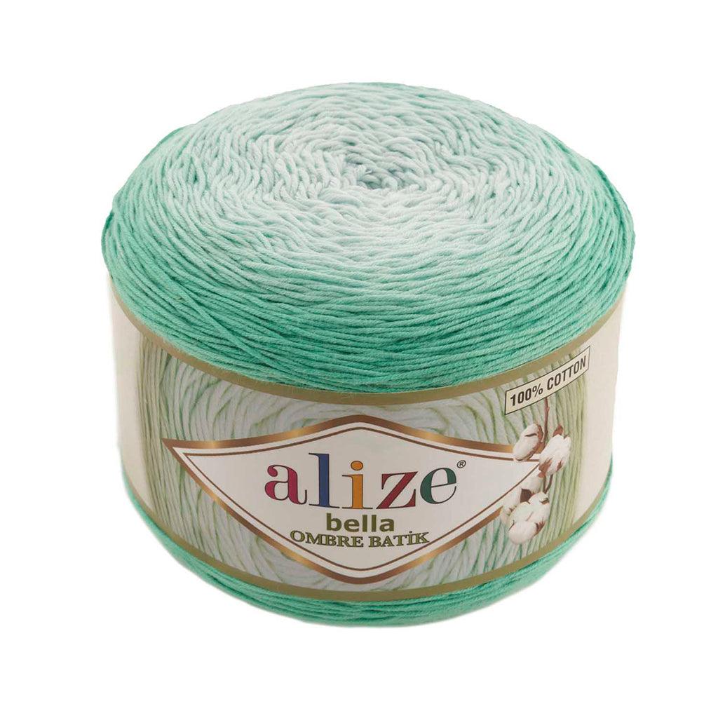 Alize Bella Ombre Bati̇K 100% Cotton Yarn 1 Big Skein 250 gr 900 mt 984 Yards