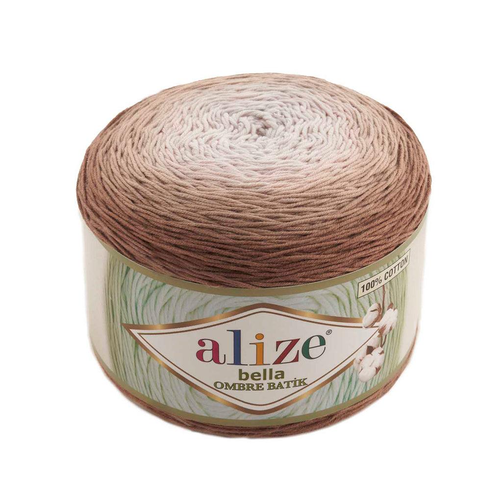 Alize Bella Ombre Bati̇K 100% Cotton Yarn 1 Big Skein 250 gr 900 mt 984 Yards