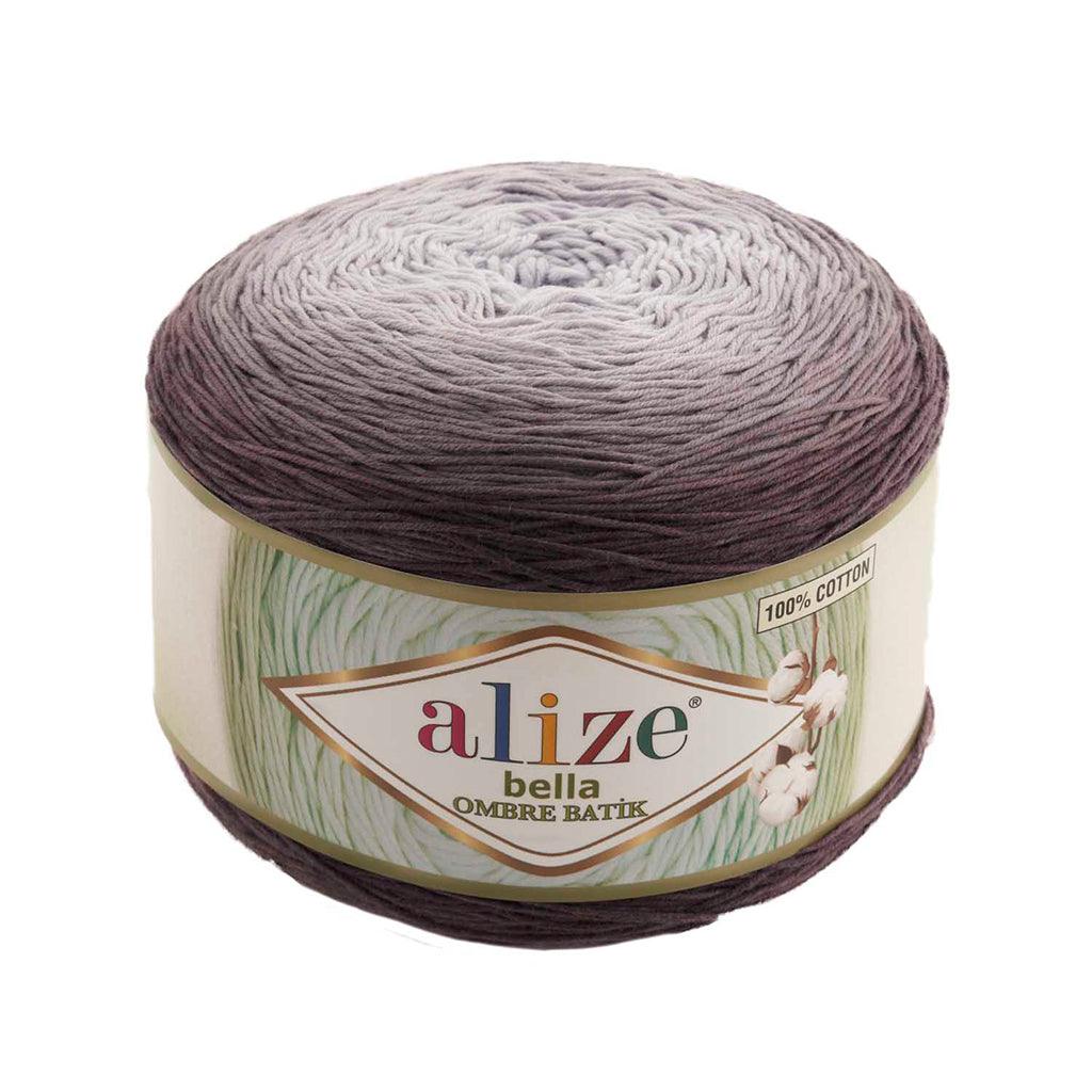 Alize Bella Ombre Bati̇K 100% Cotton Yarn 1 Big Skein 250 gr 900 mt 984 Yards