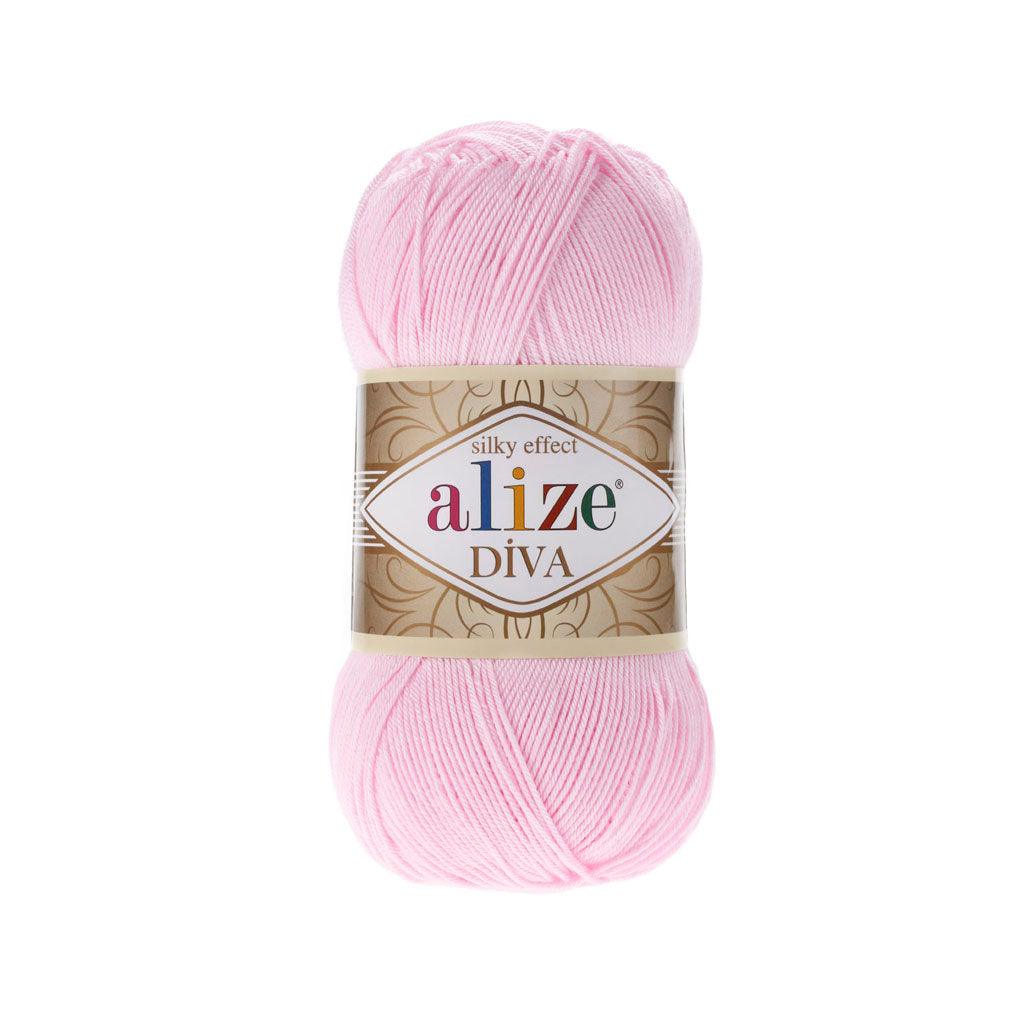 Alize - DİVA Silk Acrylic Yarn 100% Microfiber Acrylic Yarn 1 Ball skeins 100gr 383yds