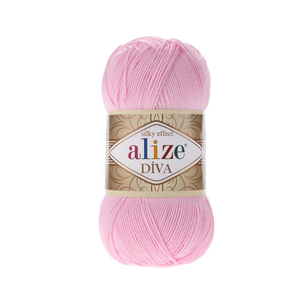 Alize - DİVA Silk Acrylic Yarn 100% Microfiber Acrylic Yarn 1 Ball skeins 100gr 383yds