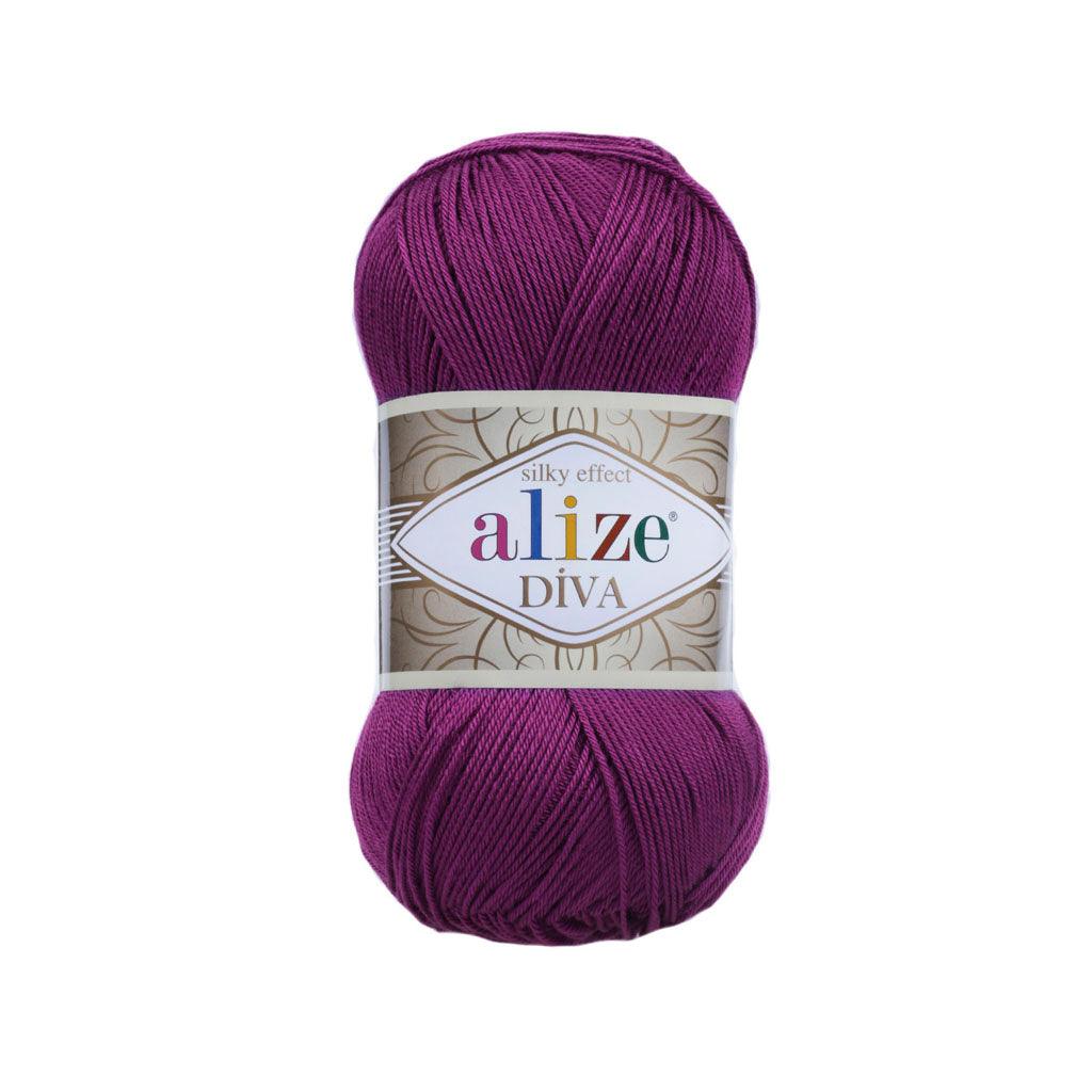 Alize - DİVA Silk Acrylic Yarn 100% Microfiber Acrylic Yarn 1 Ball skeins 100gr 383yds