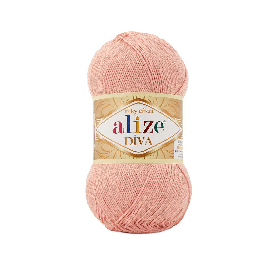 Alize - DİVA Silk Acrylic Yarn 100% Microfiber Acrylic Yarn 1 Ball skeins 100gr 383yds