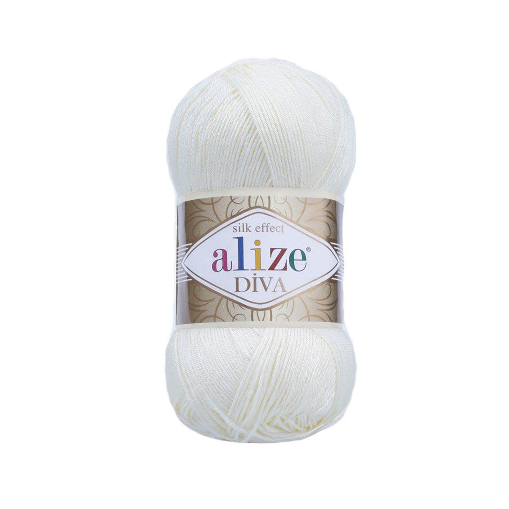 Alize - DİVA Silk Acrylic Yarn 100% Microfiber Acrylic Yarn 1 Ball skeins 100gr 383yds