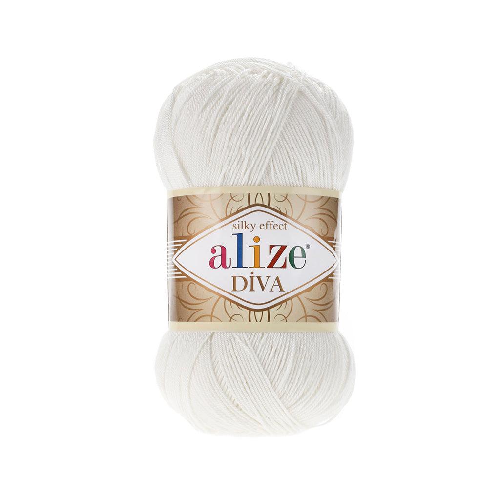 Alize - DİVA Silk Acrylic Yarn 100% Microfiber Acrylic Yarn 1 Ball skeins 100gr 383yds