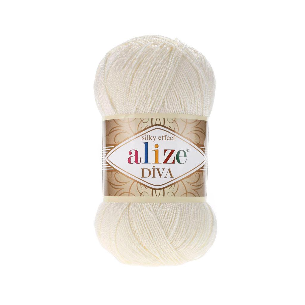 Alize - DİVA Silk Acrylic Yarn 100% Microfiber Acrylic Yarn 1 Ball skeins 100gr 383yds