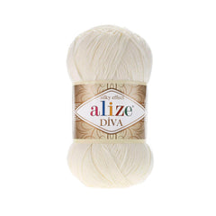 Alize - DİVA Silk Acrylic Yarn 100% Microfiber Acrylic Yarn 1 Ball skeins 100gr 383yds