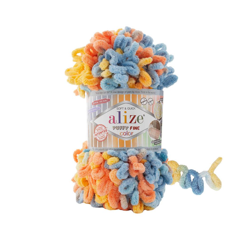 Alize - Puffy Fine Colors Yarn %100 MicroPolyester 100gr 14.5 mt Book Fanar