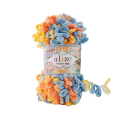 Alize - Puffy Fine Colors Yarn %100 MicroPolyester 100gr 14.5 mt Book Fanar