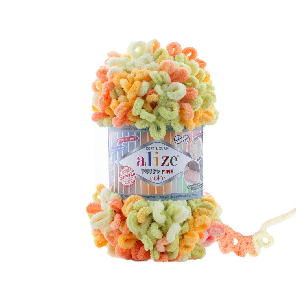 Alize - Puffy Fine Colors Yarn %100 MicroPolyester 100gr 14.5 mt Book Fanar