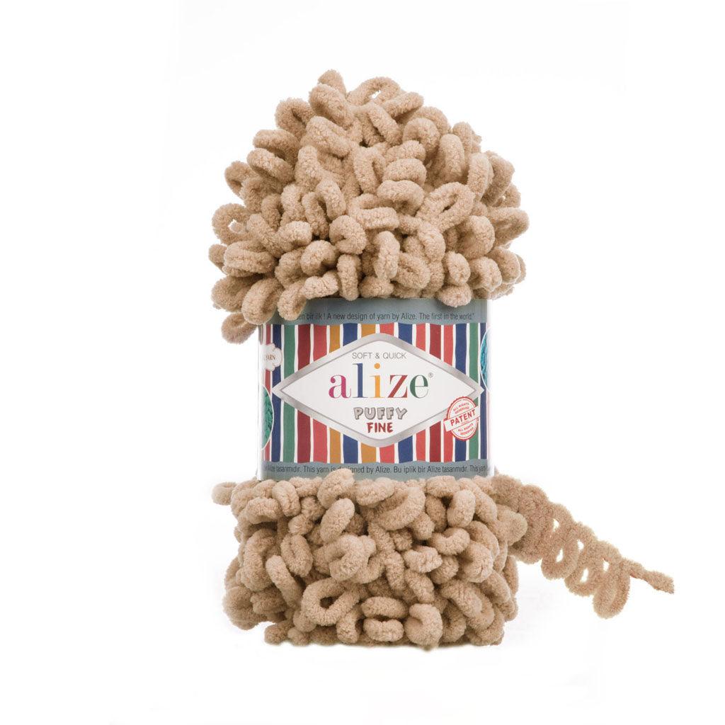 ALIZE - PUFFY FINE Yarn 100% MICRO POLYESTER 100 grams Book Fanar