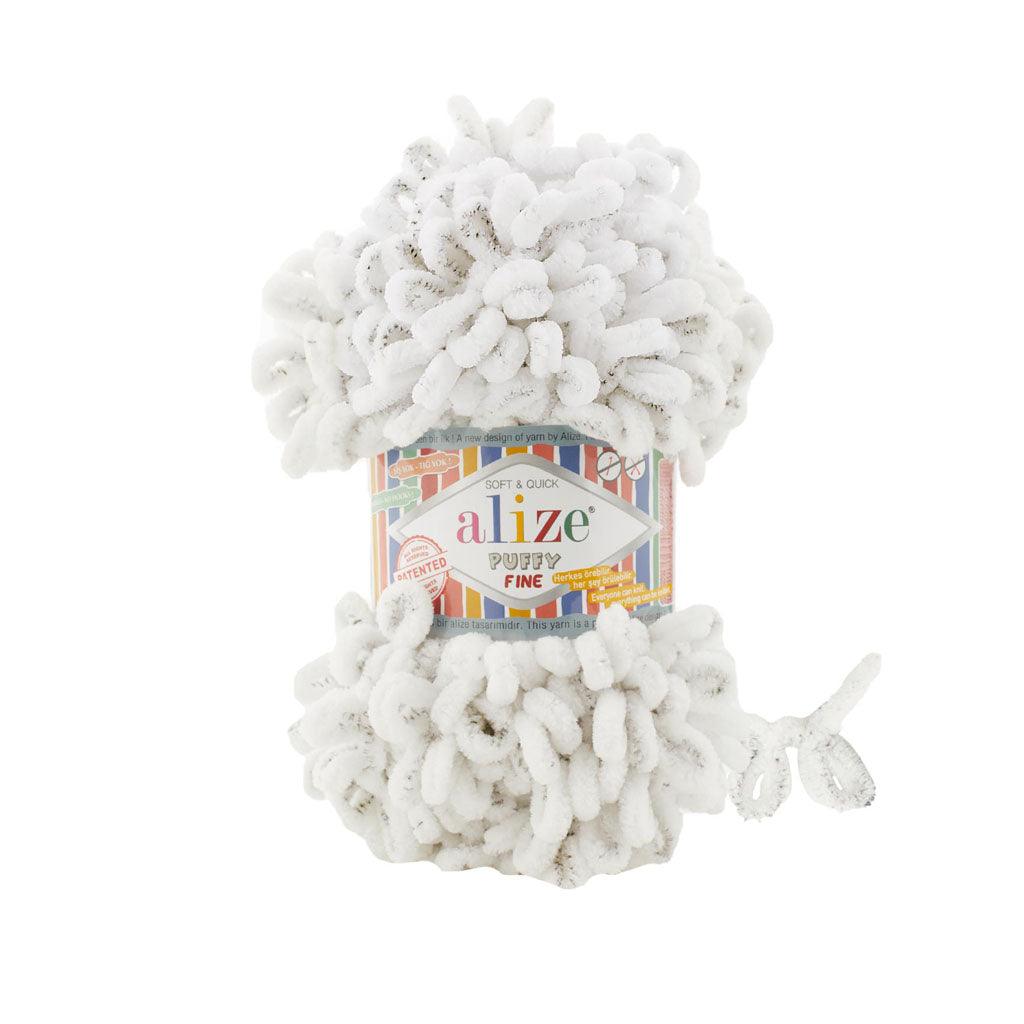 ALIZE - PUFFY FINE Yarn 100% MICRO POLYESTER 100 grams Book Fanar