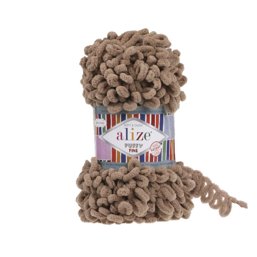 ALIZE - PUFFY FINE Yarn 100% MICRO POLYESTER 100 grams Book Fanar