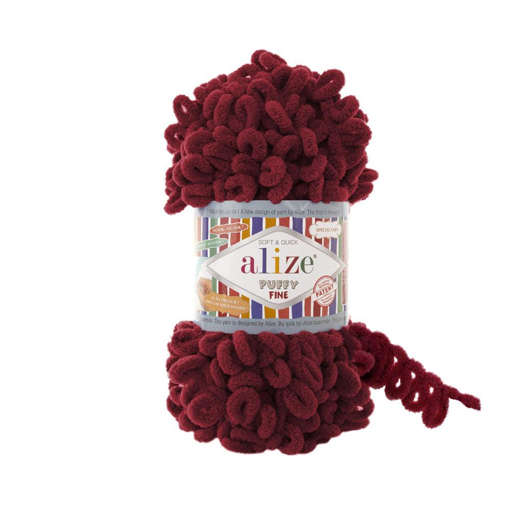 ALIZE - PUFFY FINE Yarn 100% MICRO POLYESTER 100 grams Book Fanar