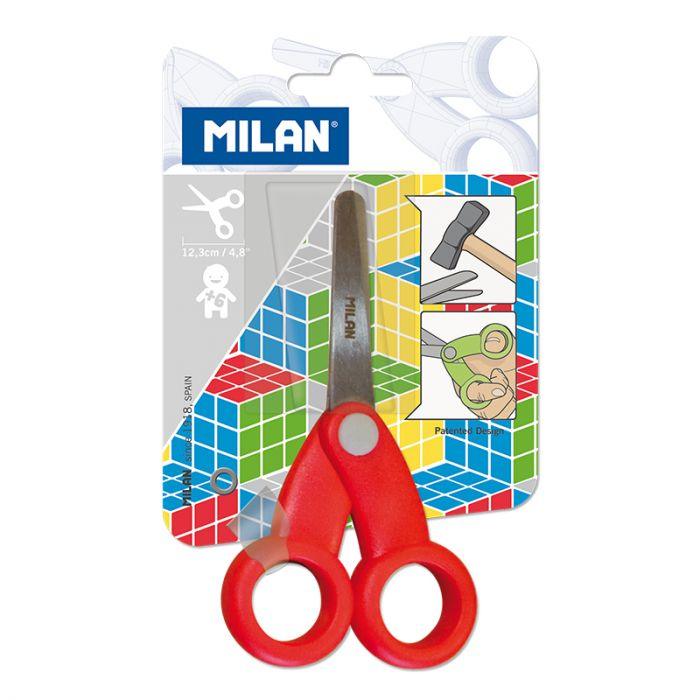 MILAN Blister Pack School Scissors Clear