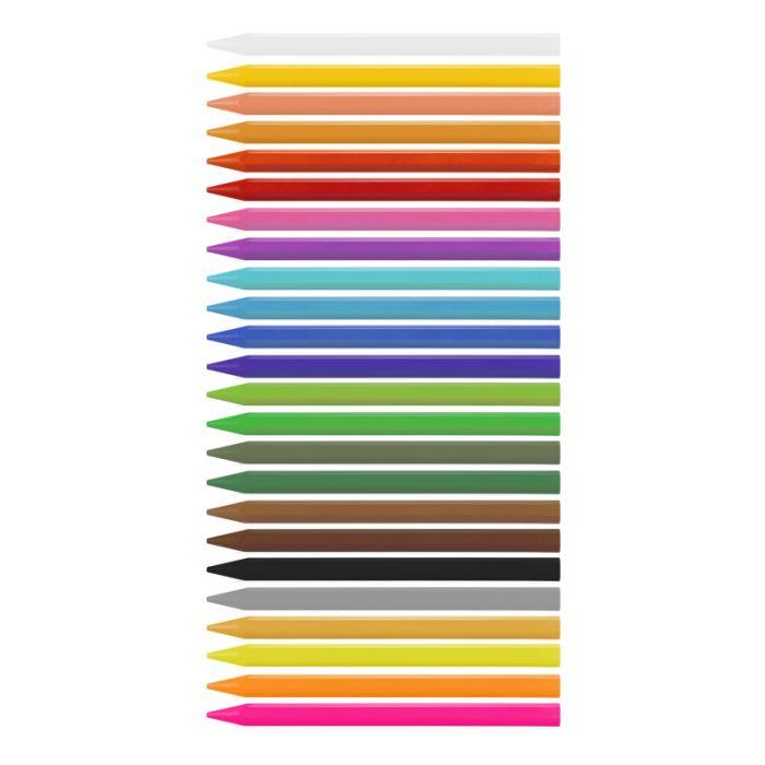 Box 24 Triangular Plastipastel (contains 3 fluo and 2 metal colors)