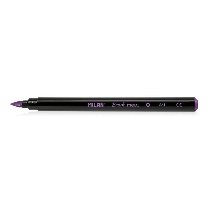 Box 6 Brush Tip FibrePens Metallic Colors