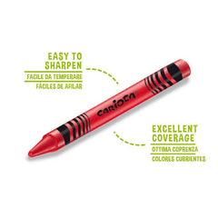 CARIOCA MAXI WAX CRAYONS 12 PIECES