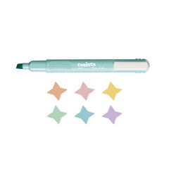 CARIOCA PASTEL HIGHLIGHTERS PLASTIC BOX 6 PIECES HIGHLIGHTERS