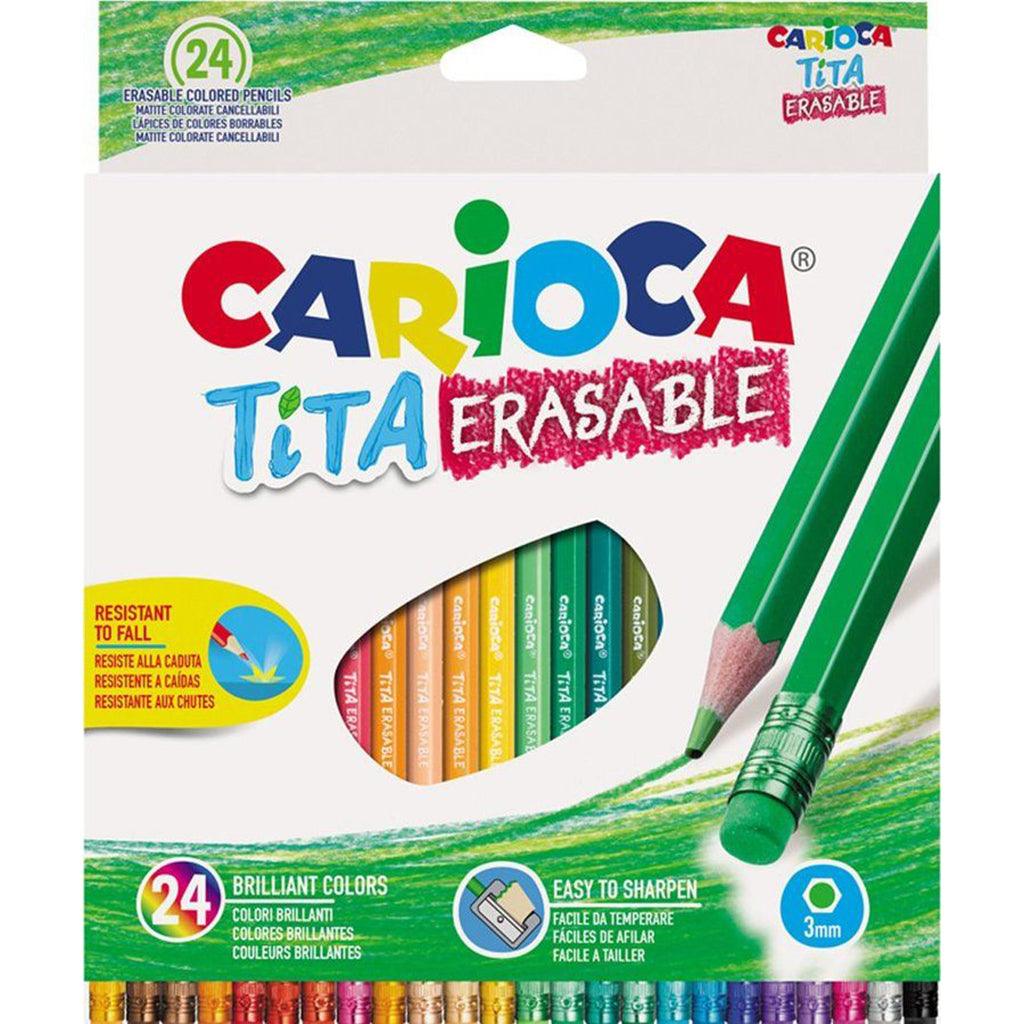 CARIOCA TITA ERASABLE COLORED PENCILS 24 PIECES