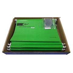 ELFEN 927 DELUXE SUSPENSION FOLDER FULLSCAPE SIZE PACK OF 50 PIECES COLOUR LIGHT GREEN