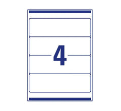 FILING LABELS L7171-25 WITH ULTRAGRIP TECHNOLOGY, 200 X 60 MM, 4 LABELS PER SHEET, 25 SHEETS IN A PACK