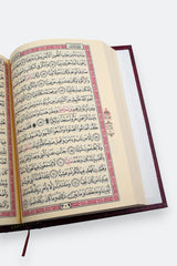 The Holy Quran as read by Abu Jaafar al-Madani, narrated by Ibn Jamaaz, and in the margin, narrated by Ibn Wardan, via al-Durrah.