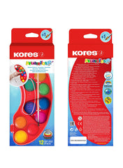 لوحة ألوان مائية مختلطة من كوريس أكواريلوس، وسادات 30 مم، 12 لونًا