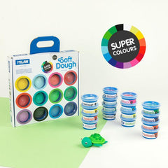 Kit 16 Cans 30 g Soft Dough Assorted Colors (incl. Neon And Glitter)