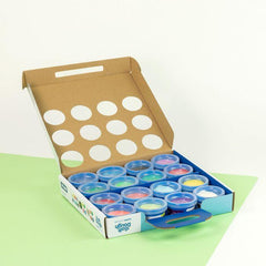 Kit 16 Cans 30 g Soft Dough Assorted Colors (incl. Neon And Glitter)