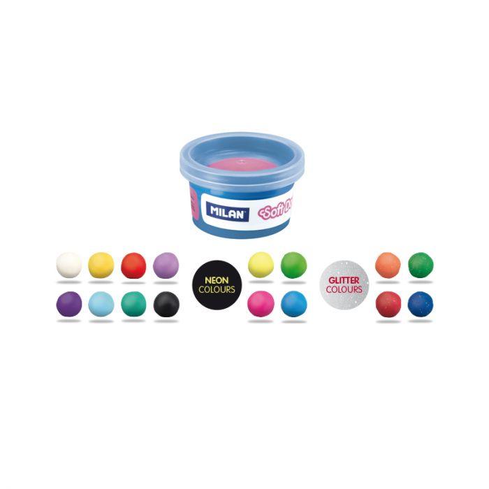 Kit 16 Cans 30 g Soft Dough Assorted Colors (incl. Neon And Glitter)