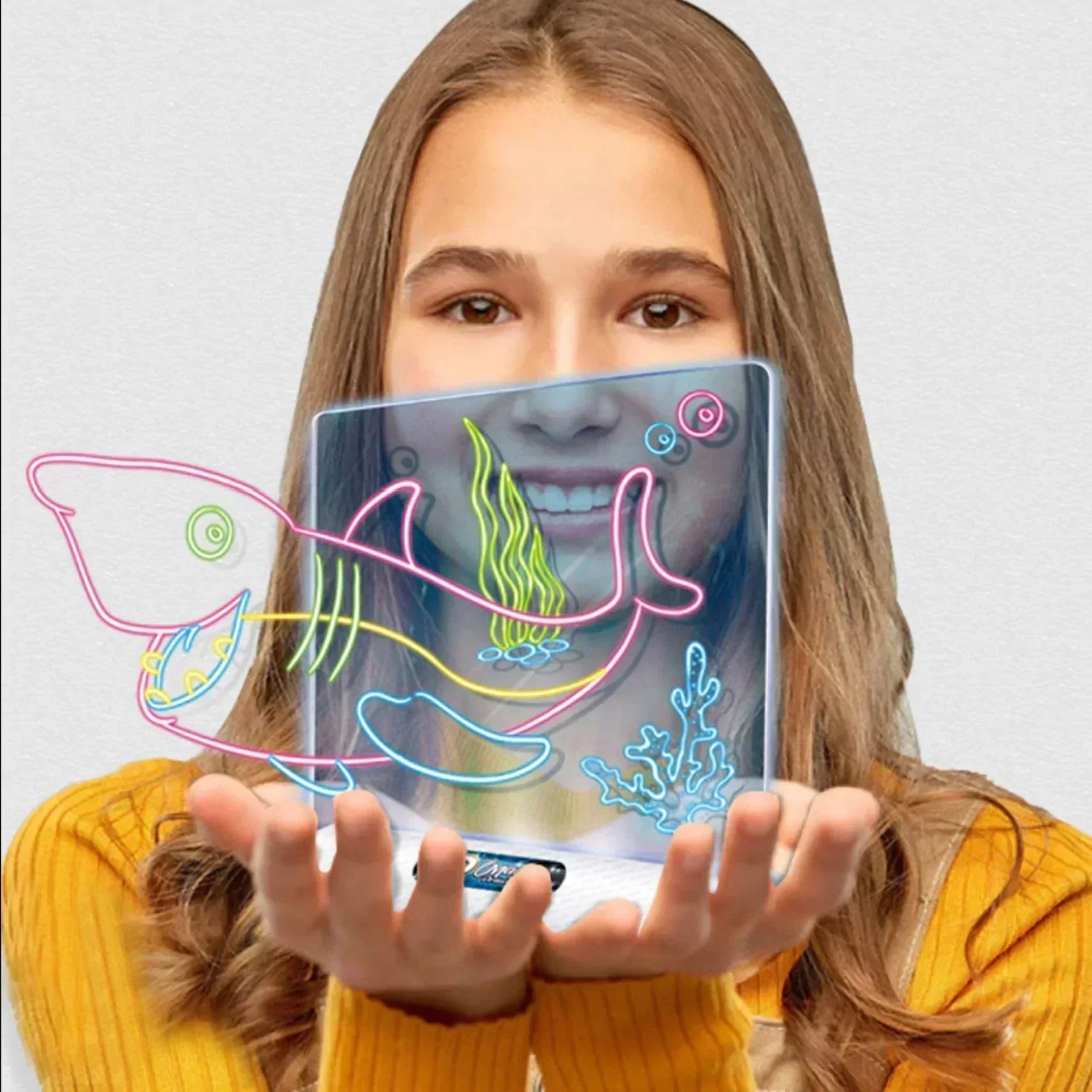 Magic 3D Drawing Board | لوح الرسم السحري مع إضاءة ال اي دي لرسومات ثلاثية الأبعاد